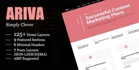 Ariva - Simple Text-Based WordPress Blog Theme Logo